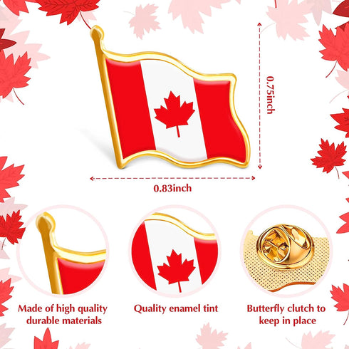 Canada Flag Souvenirs Pin, Canadian National Flag Lapel Pin, Patriotic Maple Leaf Badge Canada flag Pin